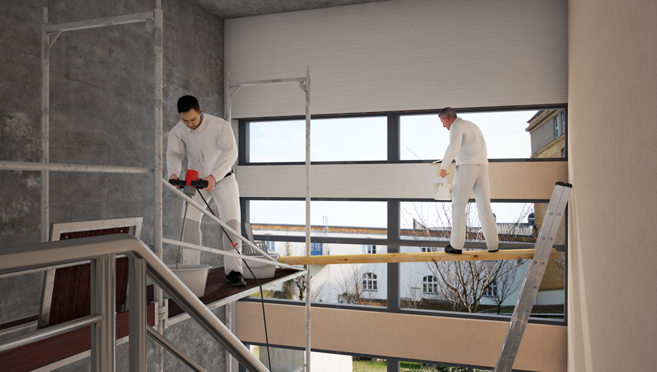 Malerarbeiten im Treppenhaus